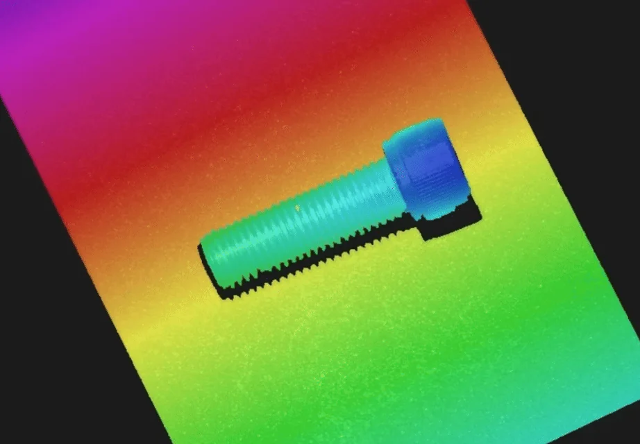 3D point-cloud results of bolts in different sizes