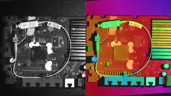 PCBA and 3D point-cloud inspection result