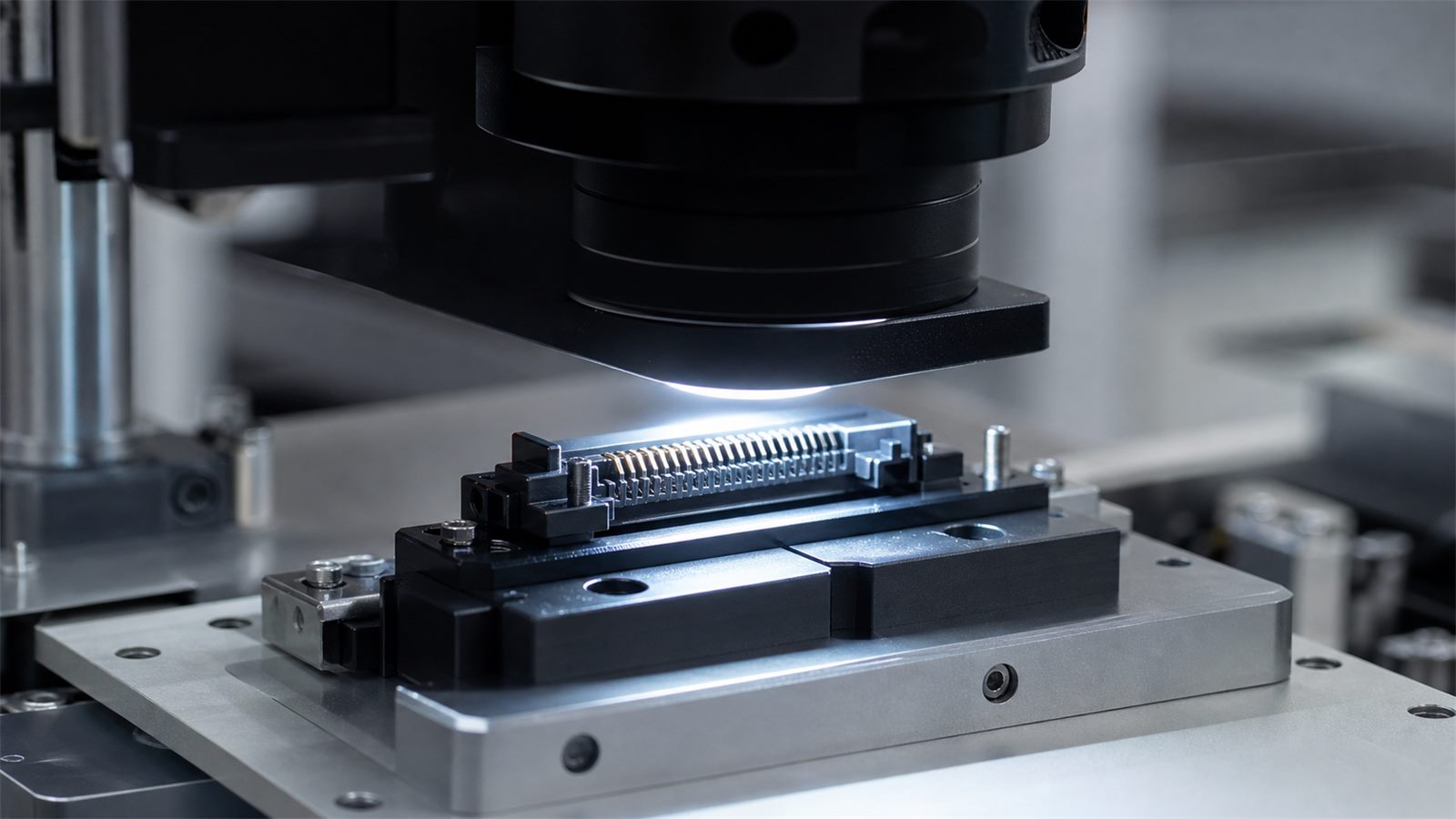 Precision inspection of dense contacts on micro connectors