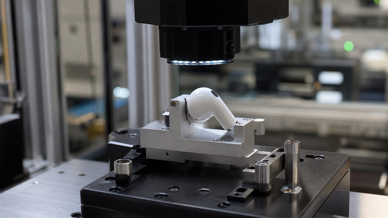 Automated height-difference inspection of earbud housing parting lines