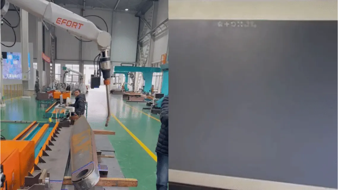Animated steel-structure welding and 3D point-cloud inspection results