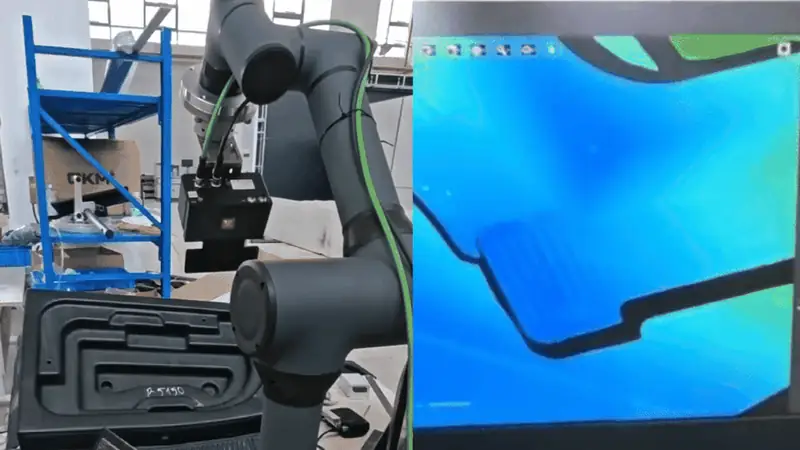Robot capturing a color image and generating a 3D point cloud