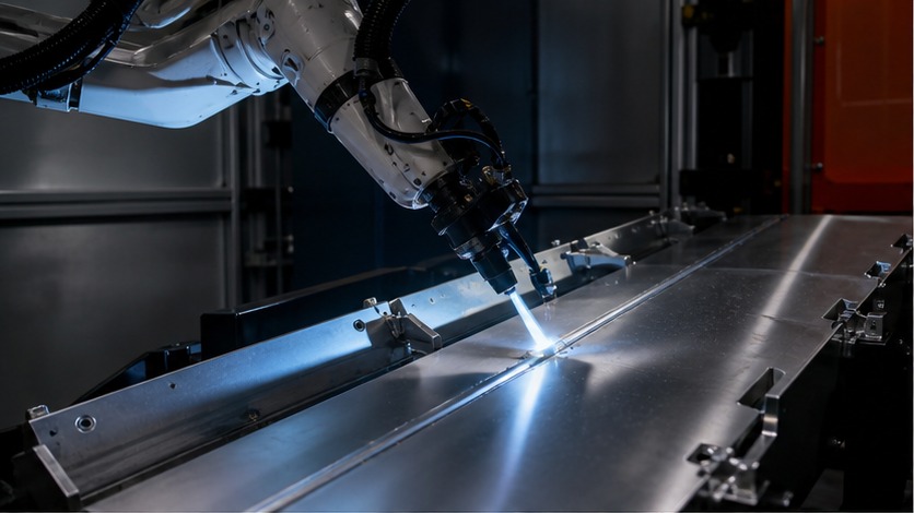robot welding on reflective metal
