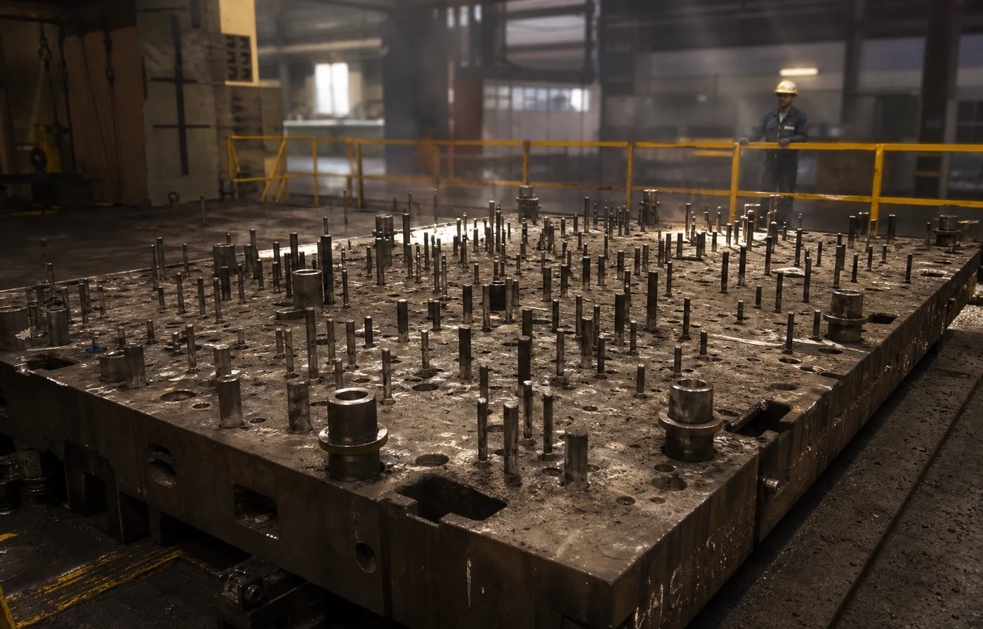 Long-distance height measurement of large molds