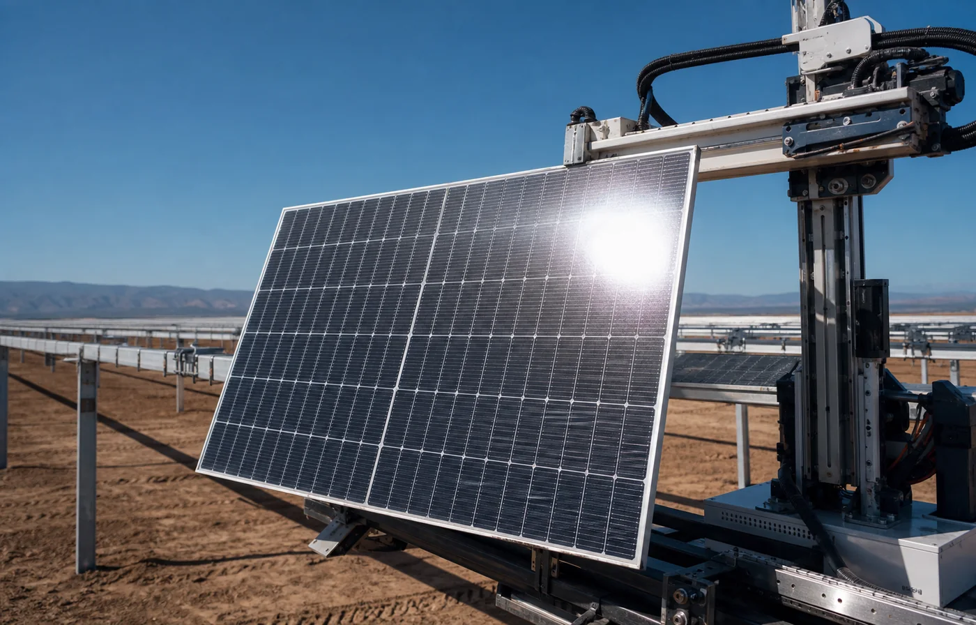 Automatic installation of large components under strong outdoor light