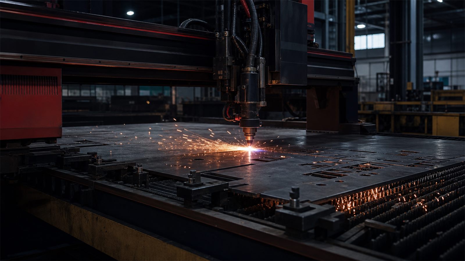 Steel Plate Cutting Inspectionreal operation site