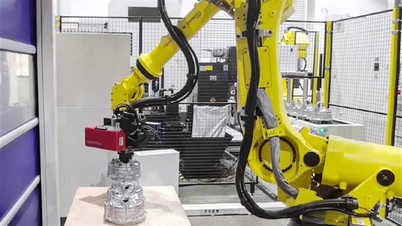 3D vision guiding a robot to locate metal components