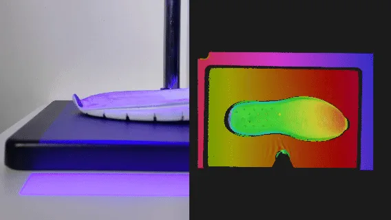 Sole image and 3D point-cloud result